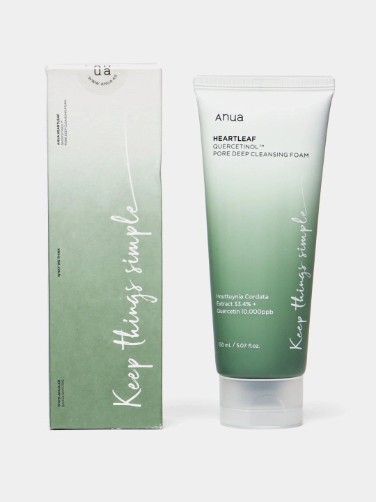 Пенка-скраб с для очищения пор Anua Heartleaf Quercetinol Pore Deep Cleansing Foam