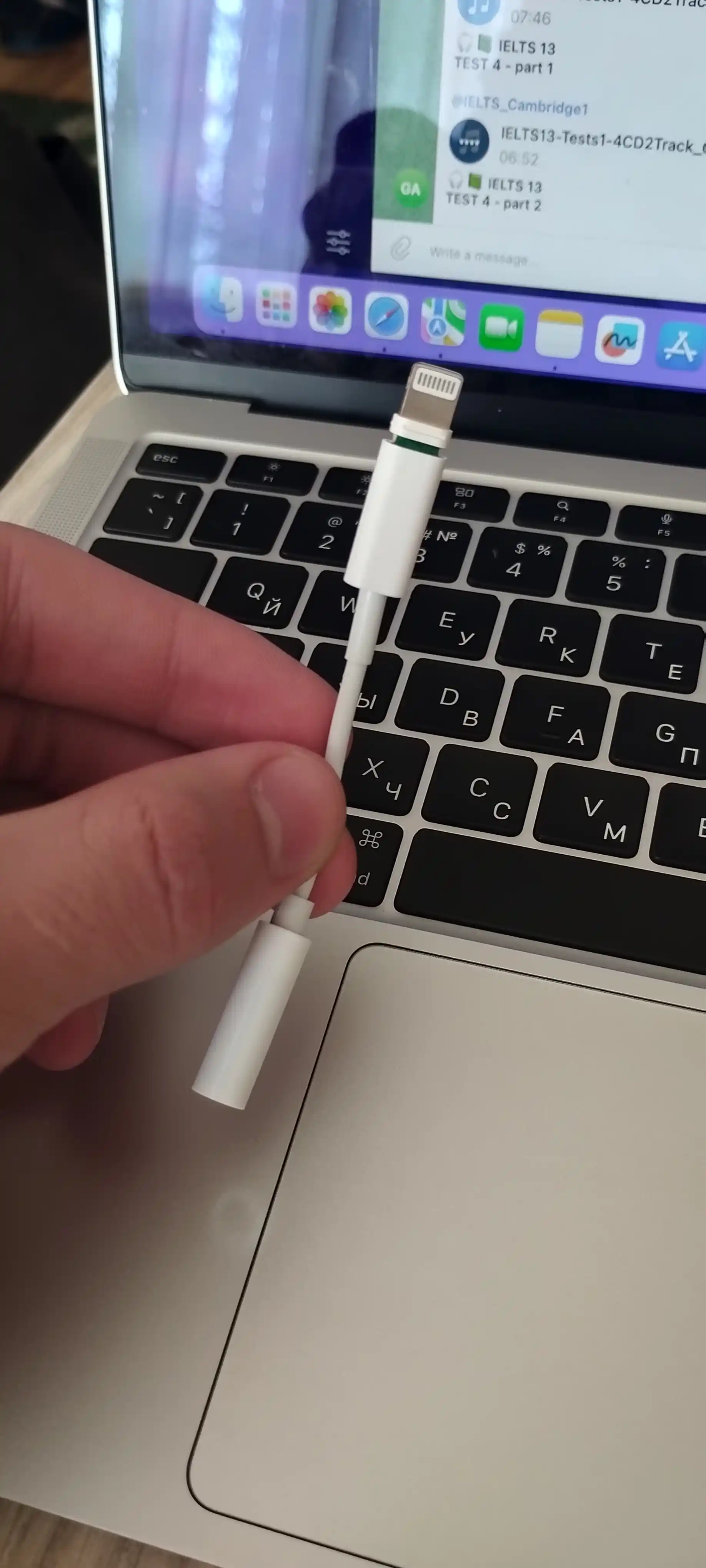Samsung va iPhone audio ulagichi Lightning va Type-C uchun adapter, AUX va naushnik uchun