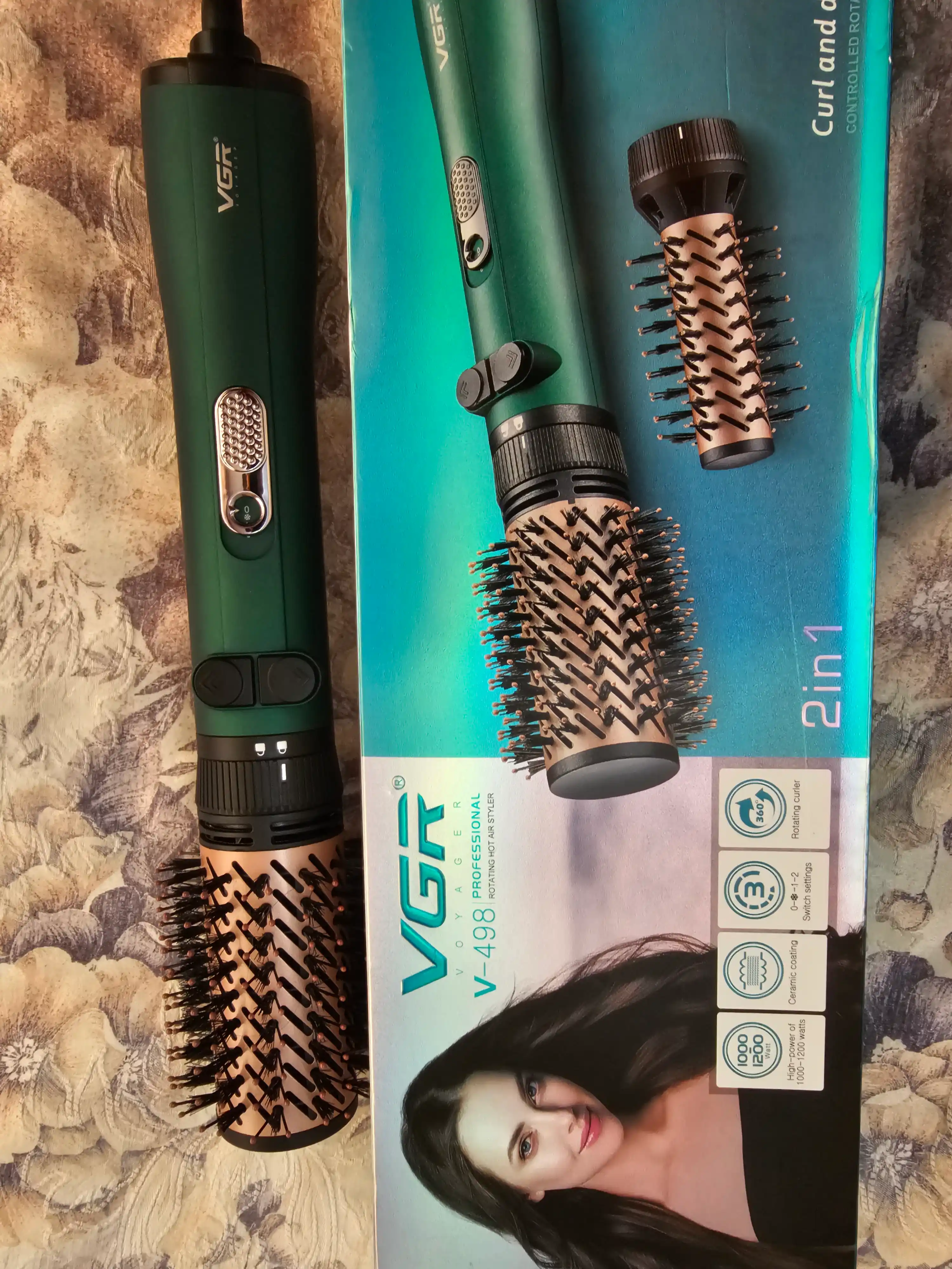 Professional soch quritgich VGR V-498 fen-taroq, 360 daraja aylanuvchi, keramik qoplamali