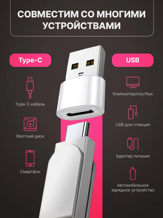 USB Type-C dan USB-A otg adapteri