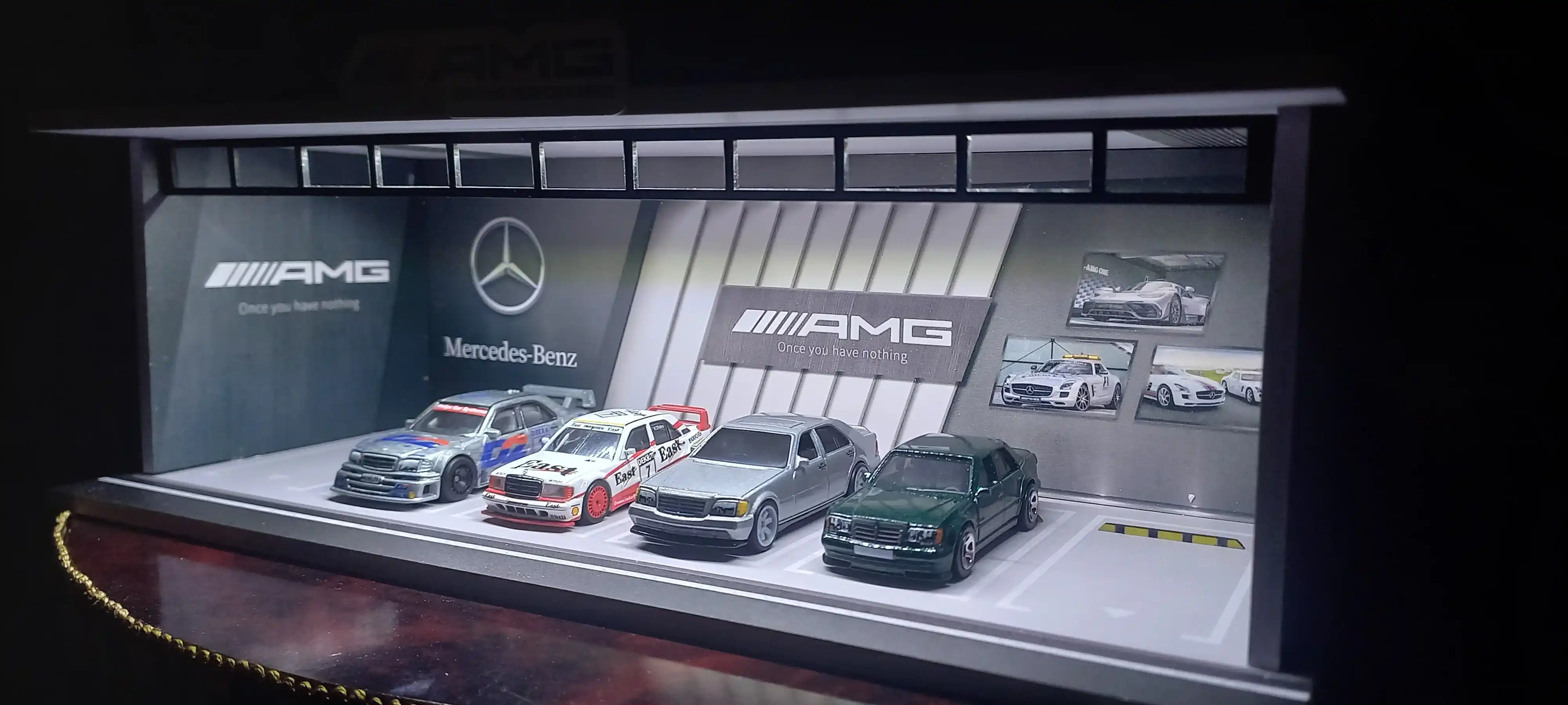 Диорама Moreart 1:64, гараж с подсветкой для моделек Hot Wheels, Mini GT, Tomica