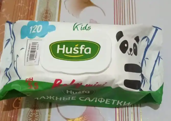 HUSFA Kids nam salfetkalari, 120 dona