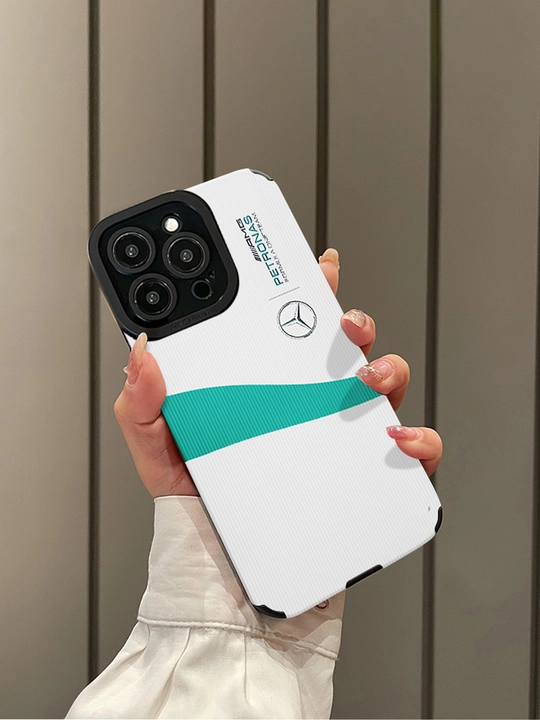IPhone 11/12/13/14/15/16 Pro, Pro Max - BMW, Mercedes va Porsche logotip silikon chexollar 