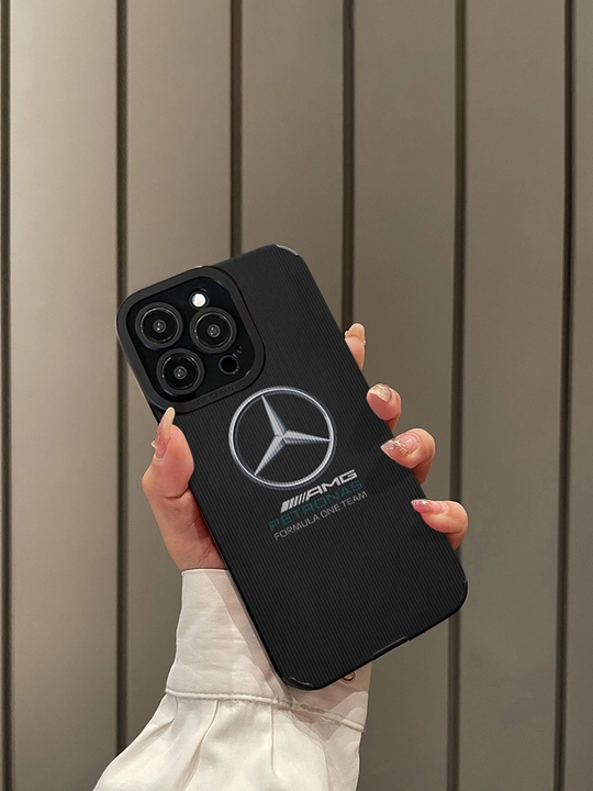 IPhone 11/12/13/14/15/16 Pro, Pro Max - BMW, Mercedes va Porsche logotip silikon chexollar 