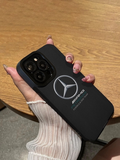 IPhone 11/12/13/14/15/16 Pro, Pro Max - BMW, Mercedes va Porsche logotip silikon chexollar 