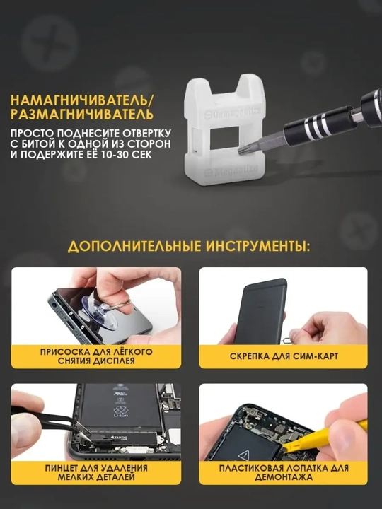 Набор прецизионных отверток и бит, 115 в 1, для точечных работ