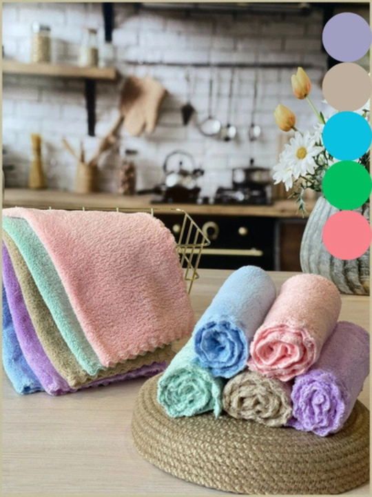 Полотенца кухонные микрофибра, универсальные, 30*30 см, 5 шт