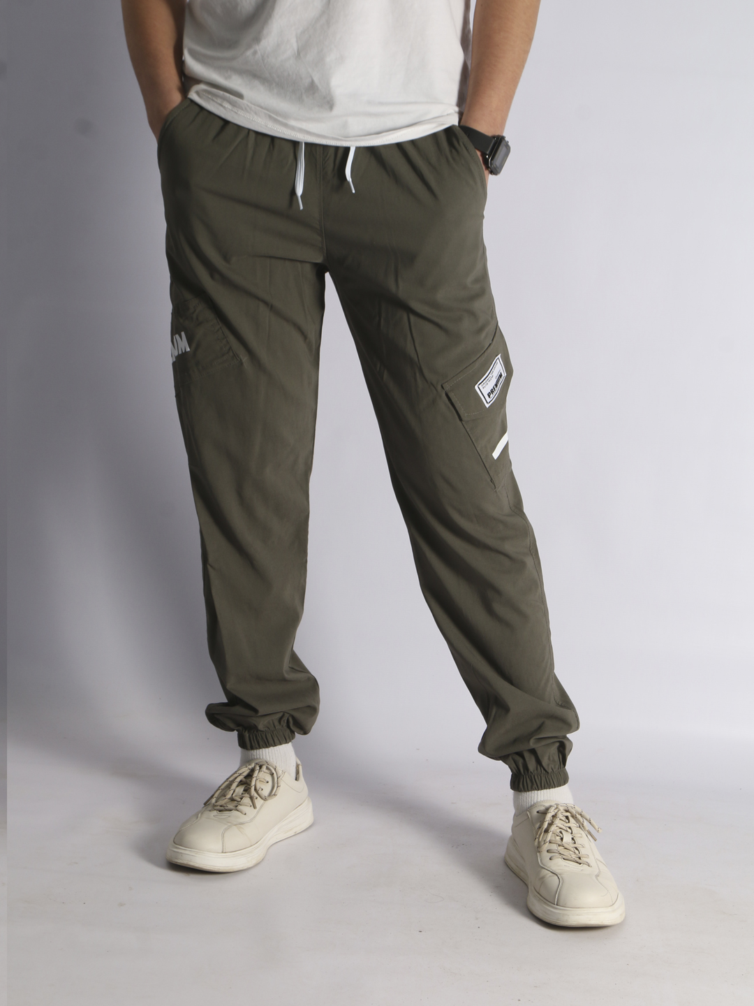 Sport shimi, joggeri, yumshoq, yozgi yengil triko, yon chontakli - 