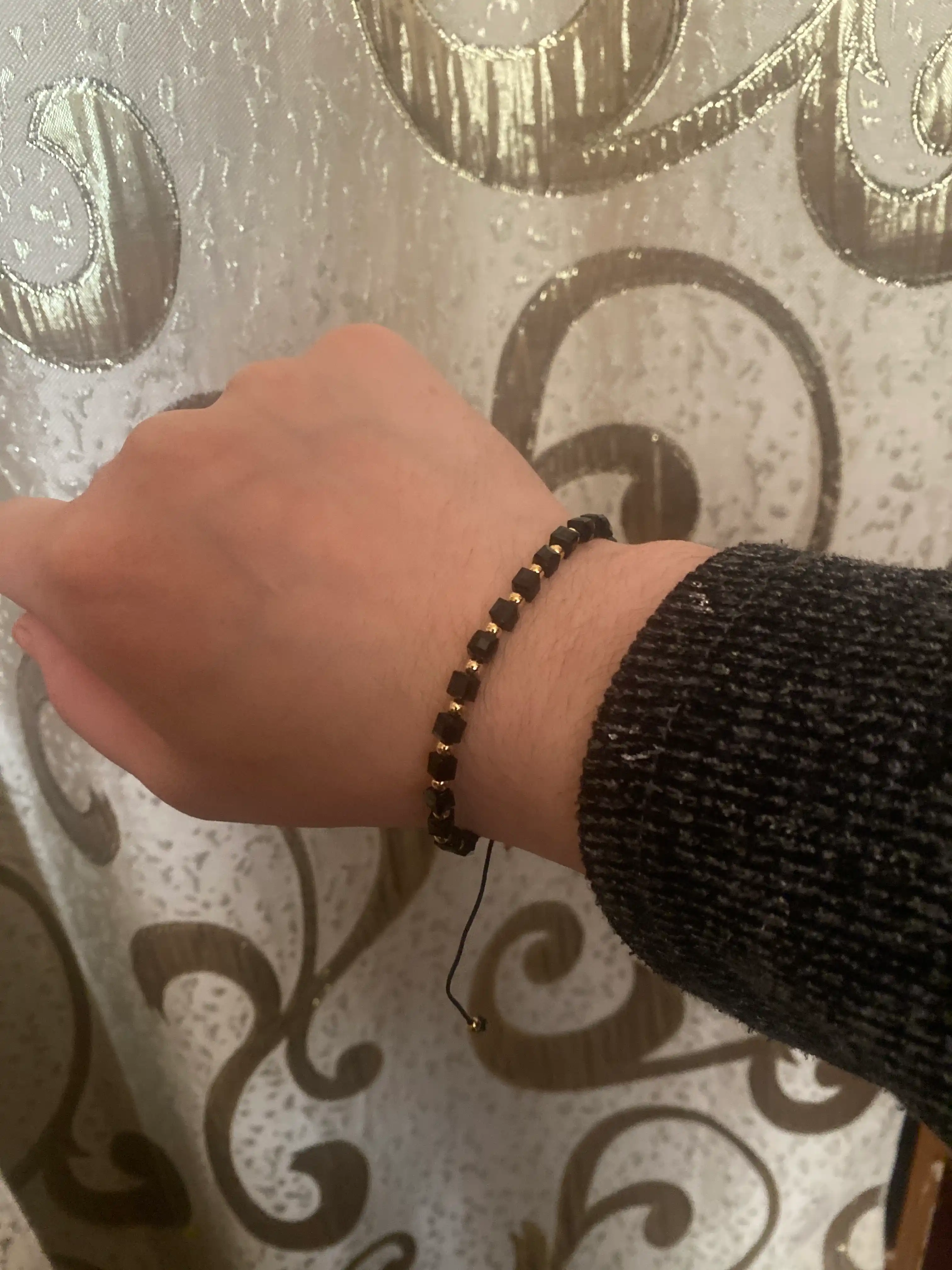 Braslet yurak ipli ayollar bilaguzugi, fosforli, o'lchami sozlanishi, juftlik