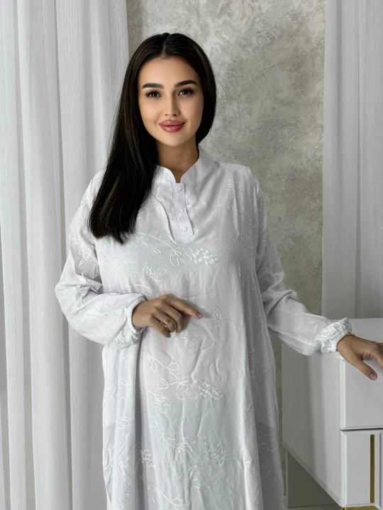 Ayollar uchun kundalik ko'ylak, paxta, abaya, katta o'lchamlari ham bor
