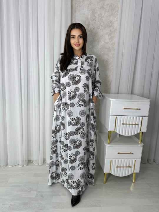 Ayollar uchun kundalik ko'ylak, paxta, abaya, katta o'lchamlari ham bor