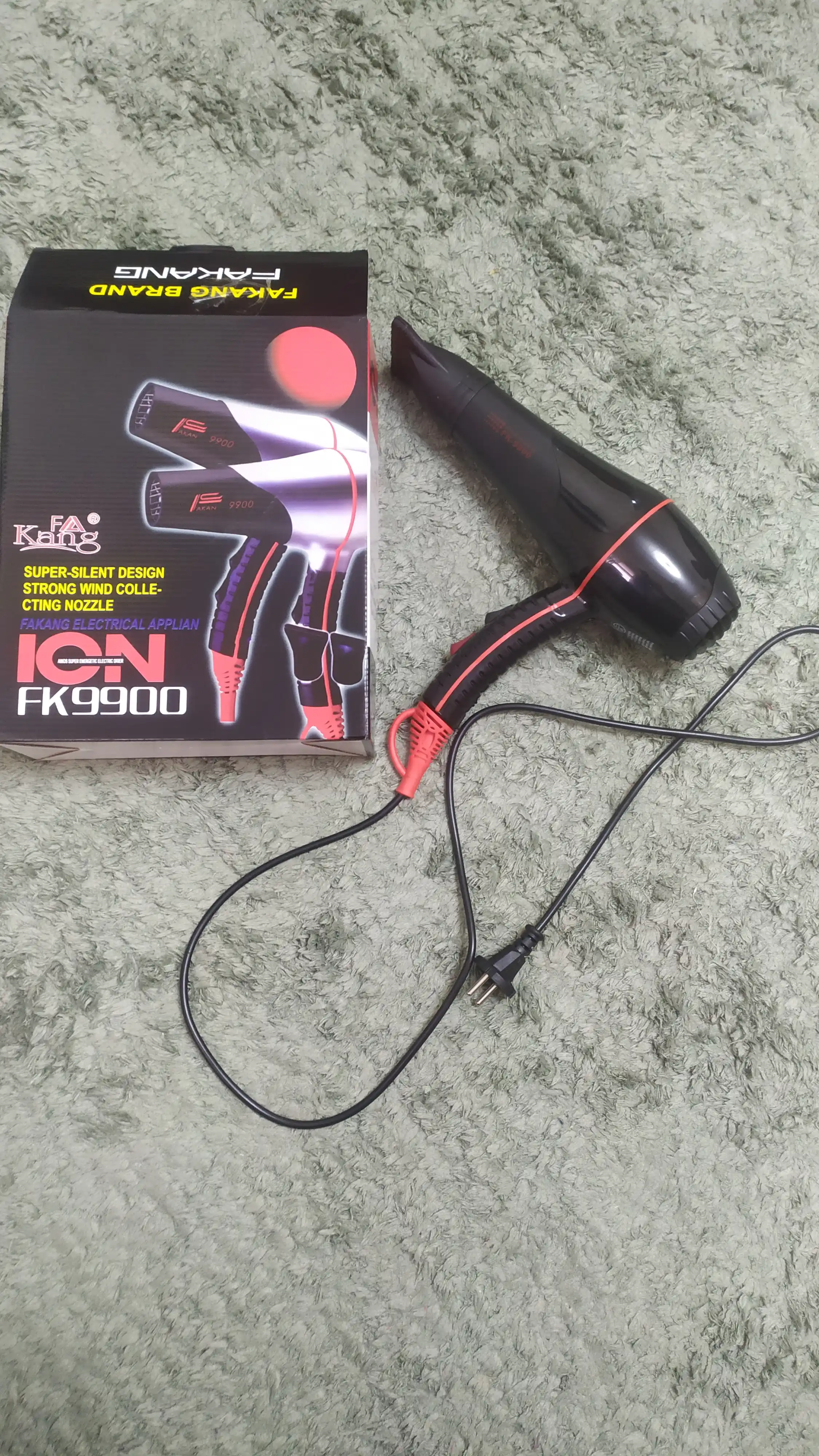 Фен FaKang, ION FK-9900, для сушки и укладки волос, профессиональный, с ионизацией