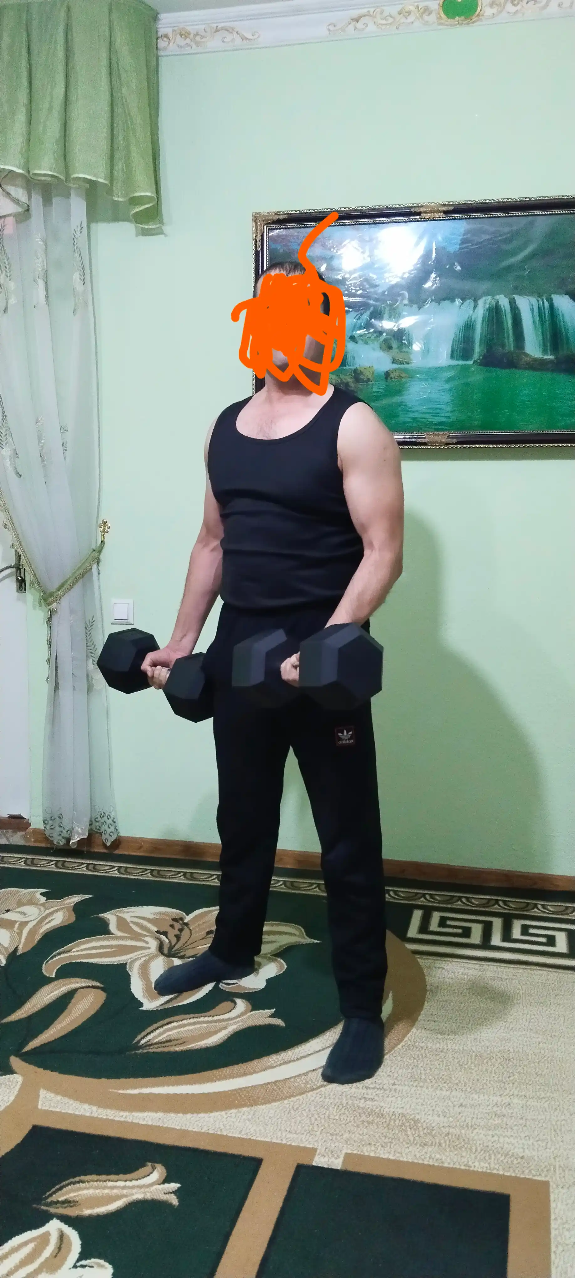 Gantel rezina qoplamali, bir juft