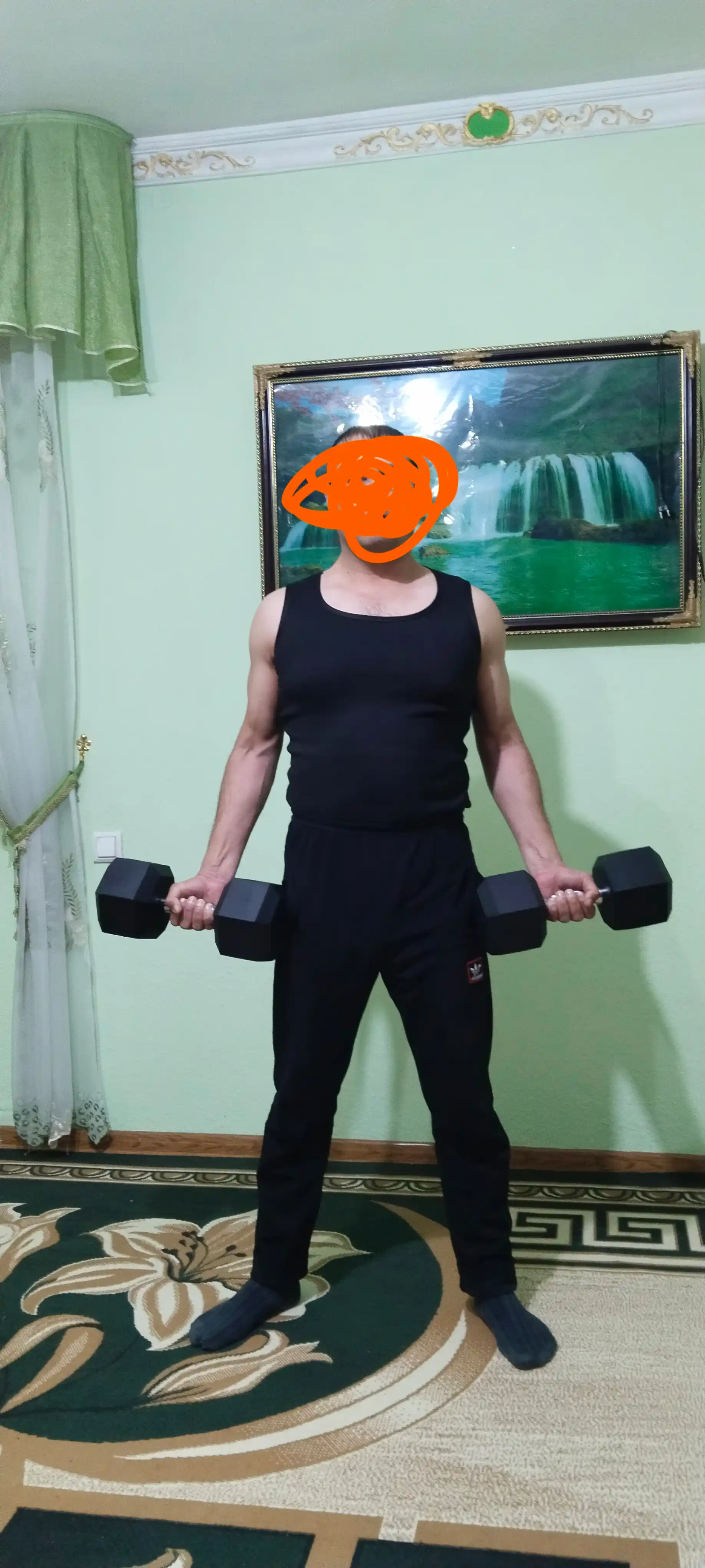 Gantel rezina qoplamali, bir juft