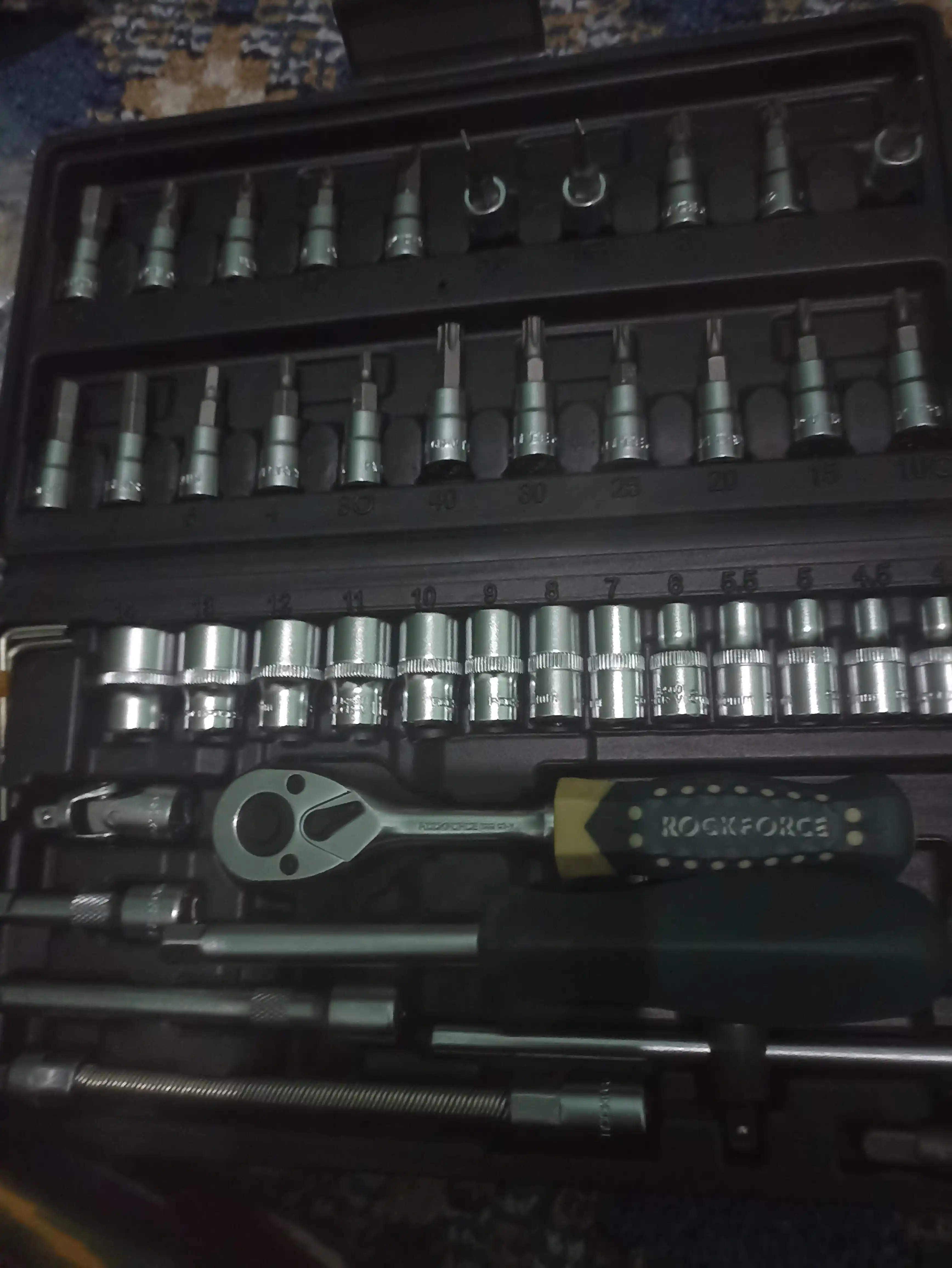 Nabor kluch, asboblar to'plami RockFORCE RF-2462-5, 1/4", 4-14 mm, 46 buyum keysda