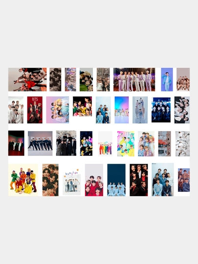 Стикеры BTS K-pop, 30 шт — NARU-BTS2-ФИОЛЕТ