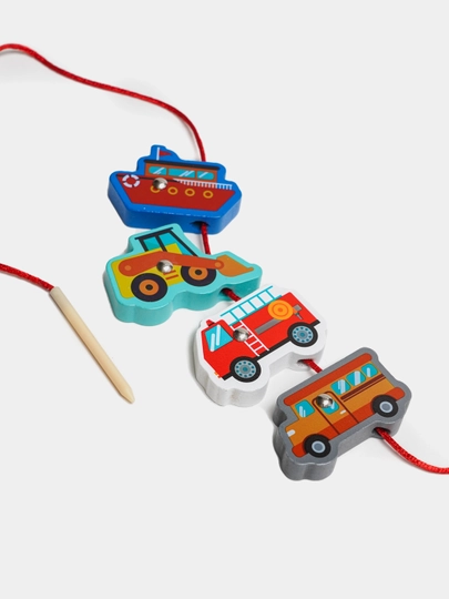 Деревянная удочка, магнитная, 3+, техника и овощи, Китай — PREMTOY-PTYGMGN-СИНИЙ