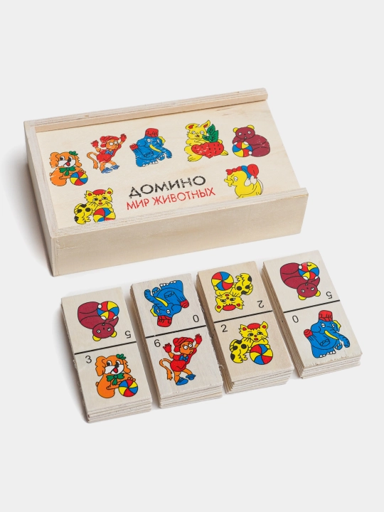 Деревянное домино «Мир животных», 3+