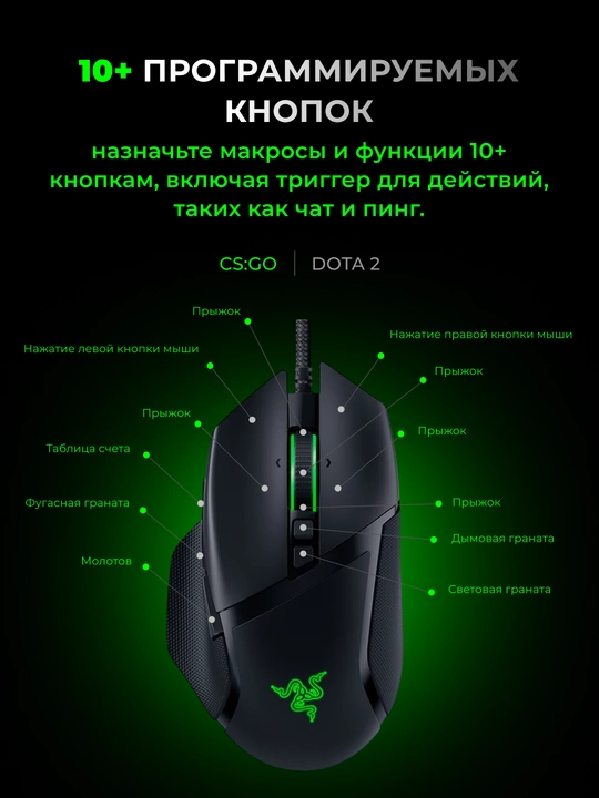 Razer Basilisk V3 RGB USB Black simli oyin sichqoni RZ01-04000100-R3M1