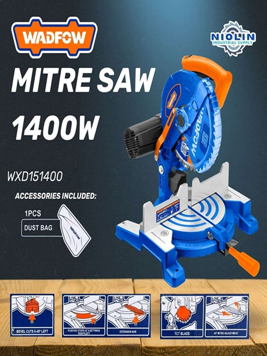 1400W Торцовочная пила 210ммx25.4мм WXD151400 от WADFOW - 