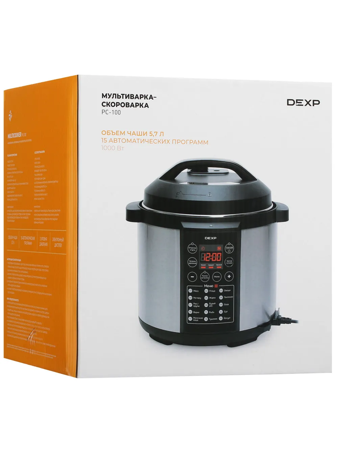 Мультиварка-скороварка с чашей DEXP, 5.7 л