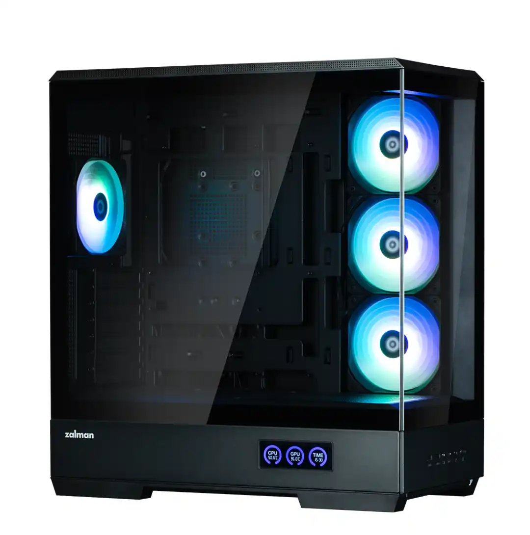 Zalman P50 DS kompyuter korpusi, to‘plamda 4 ta sovutgich, shisha, ARGB yoritgichi