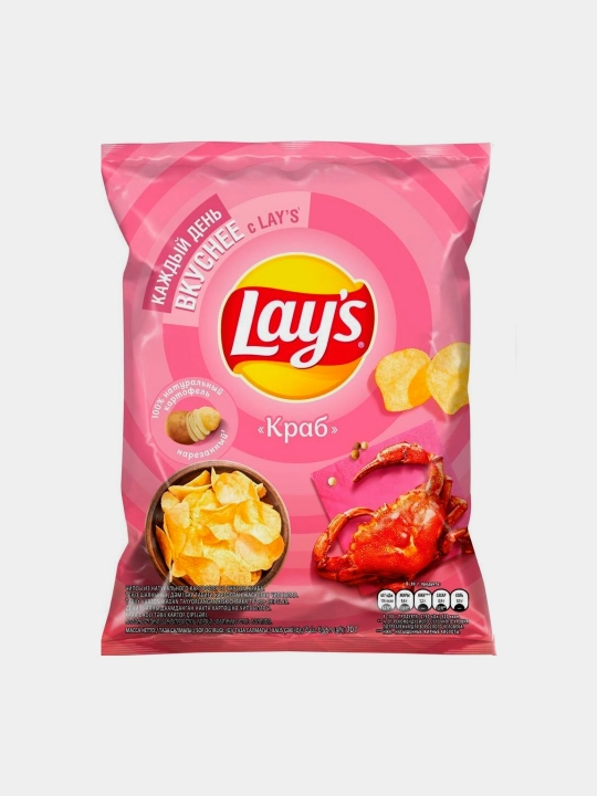 Картофельные чипсы Lay's со вкусом "Краб" 70 гр - 