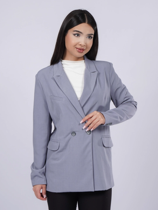 Ayollar ko'ylagi, klassik, uzun, ikki ko'krak pidjak jaket