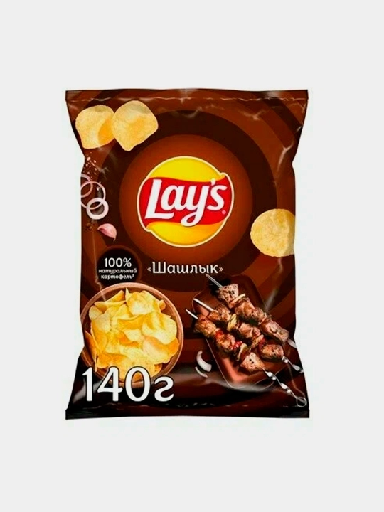 Картофельные чипсы Lay's со вкусом "Шашлык" 140гр - 