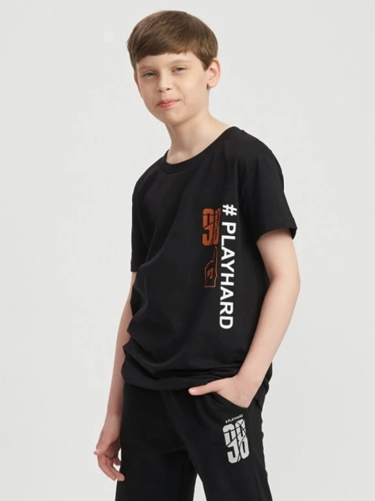 O'g'il bolalar uchun futbolka Playhard, 100% paxta - 