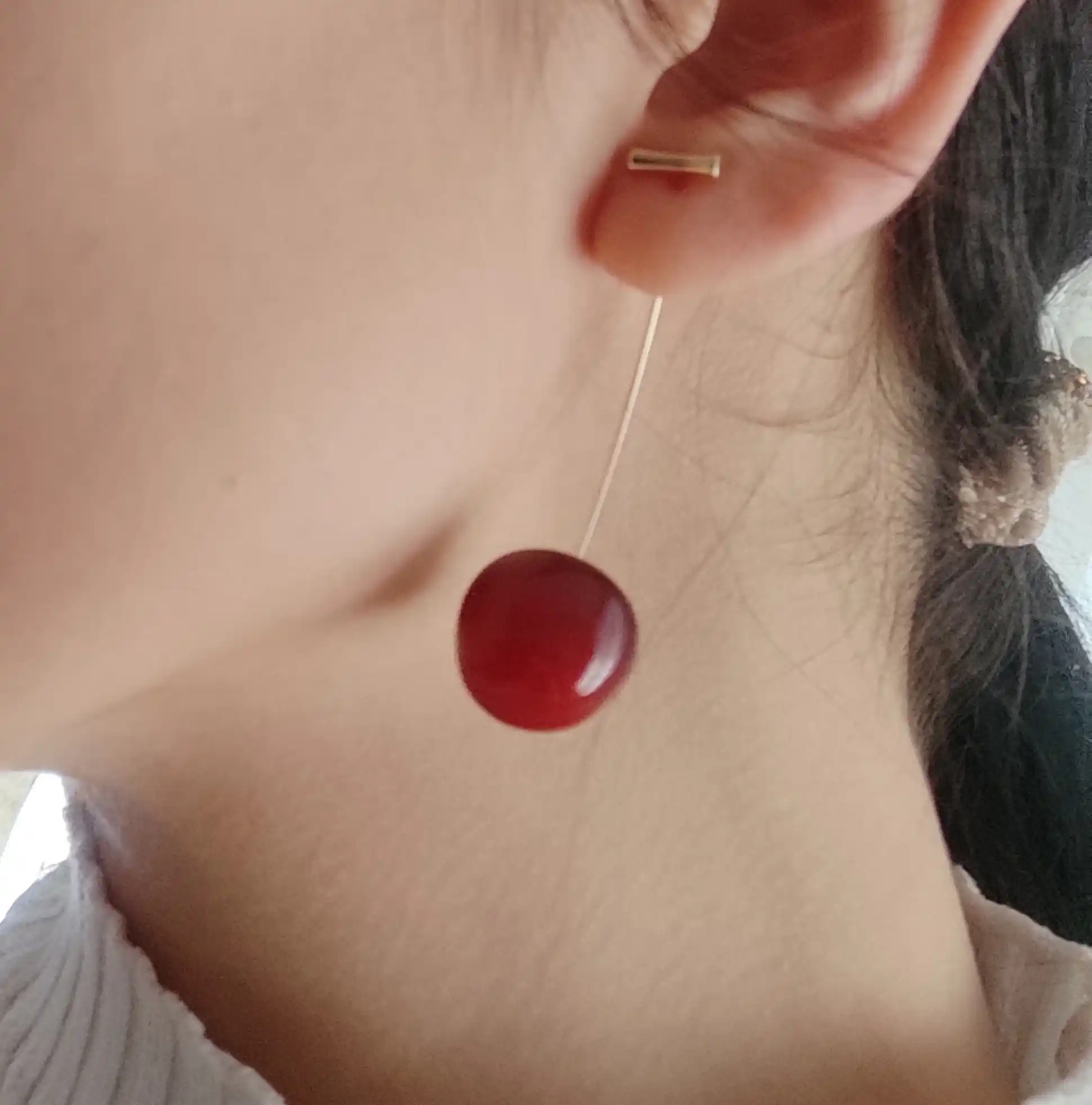 Серьги в виде вишни