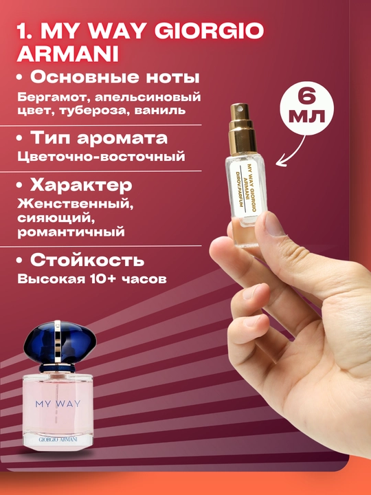 Sovg'a uchun ayollar atirlar to'plami, 5 ta, 6 ml flakonlarda