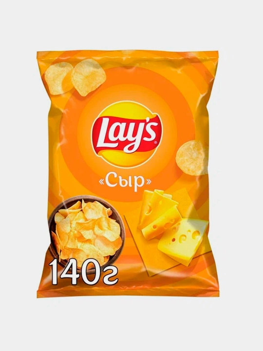 Картофельные чипсы Lay's со вкусом "Сыр" 140гр - 