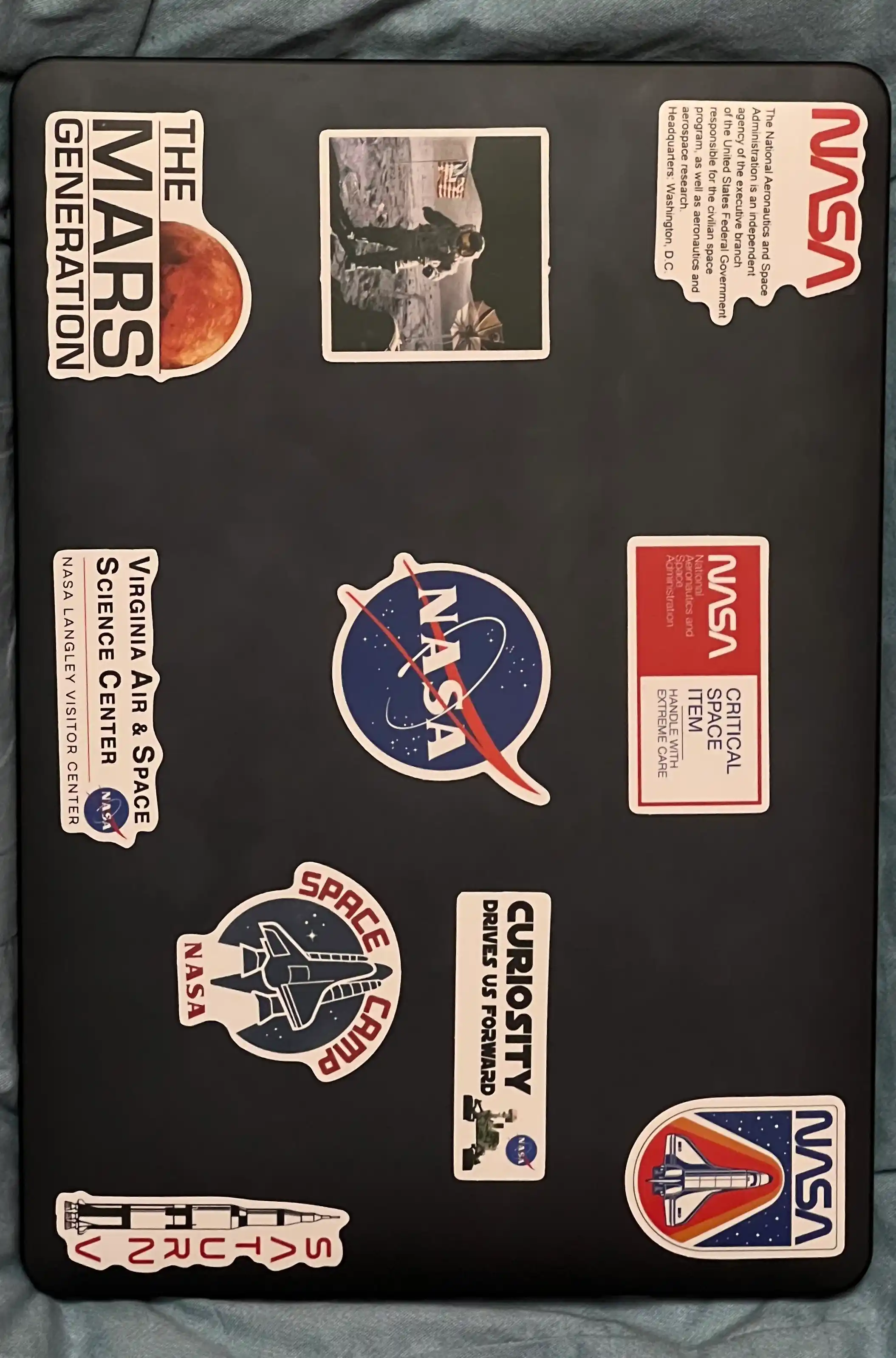 Наклейки, стикеры "Космонавт, ракета, планеты, космос, NASA, луна, галактика"