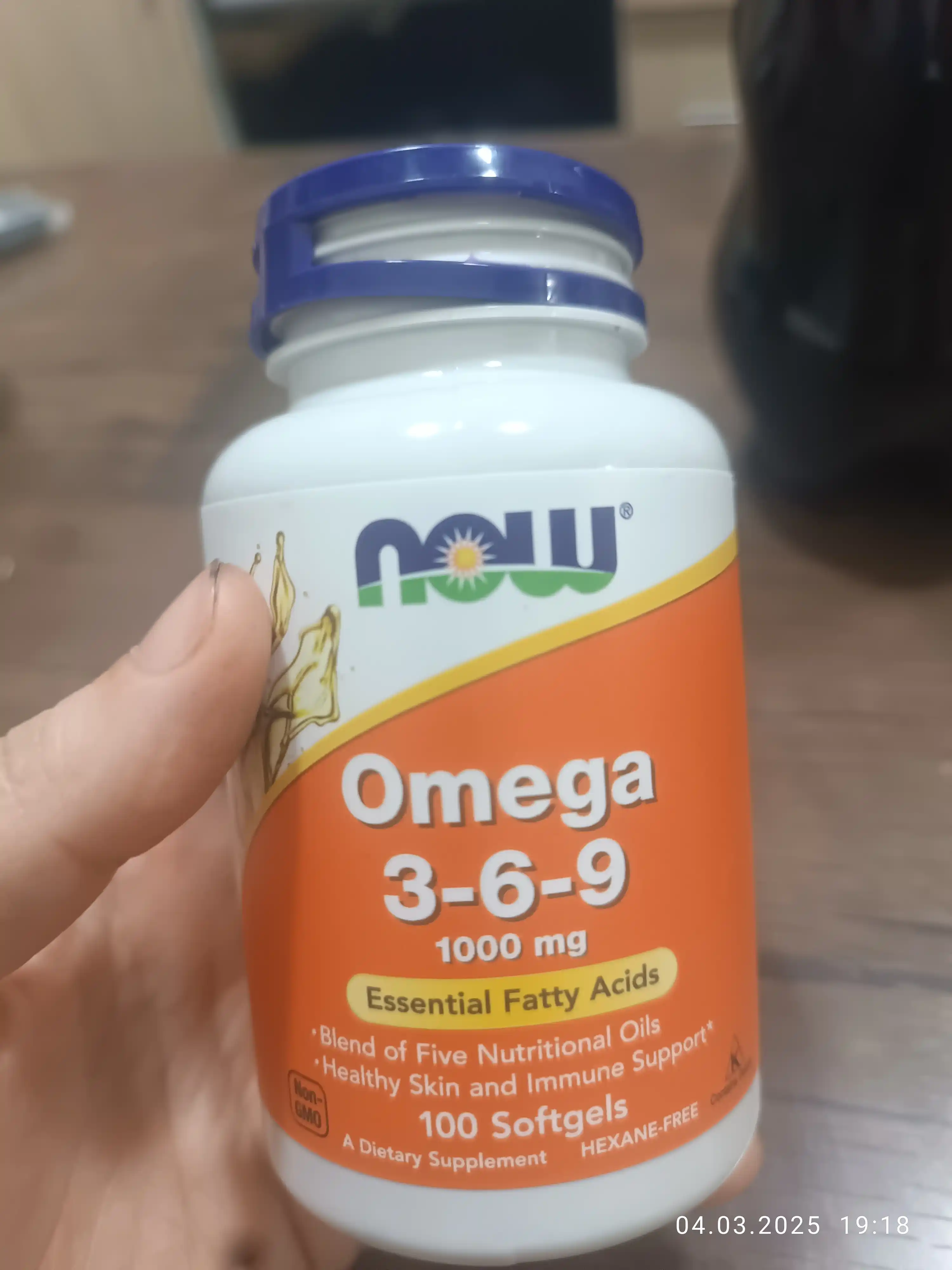 NOW Foods, Омега 3-6-9, 1000 мг, 100 капсул