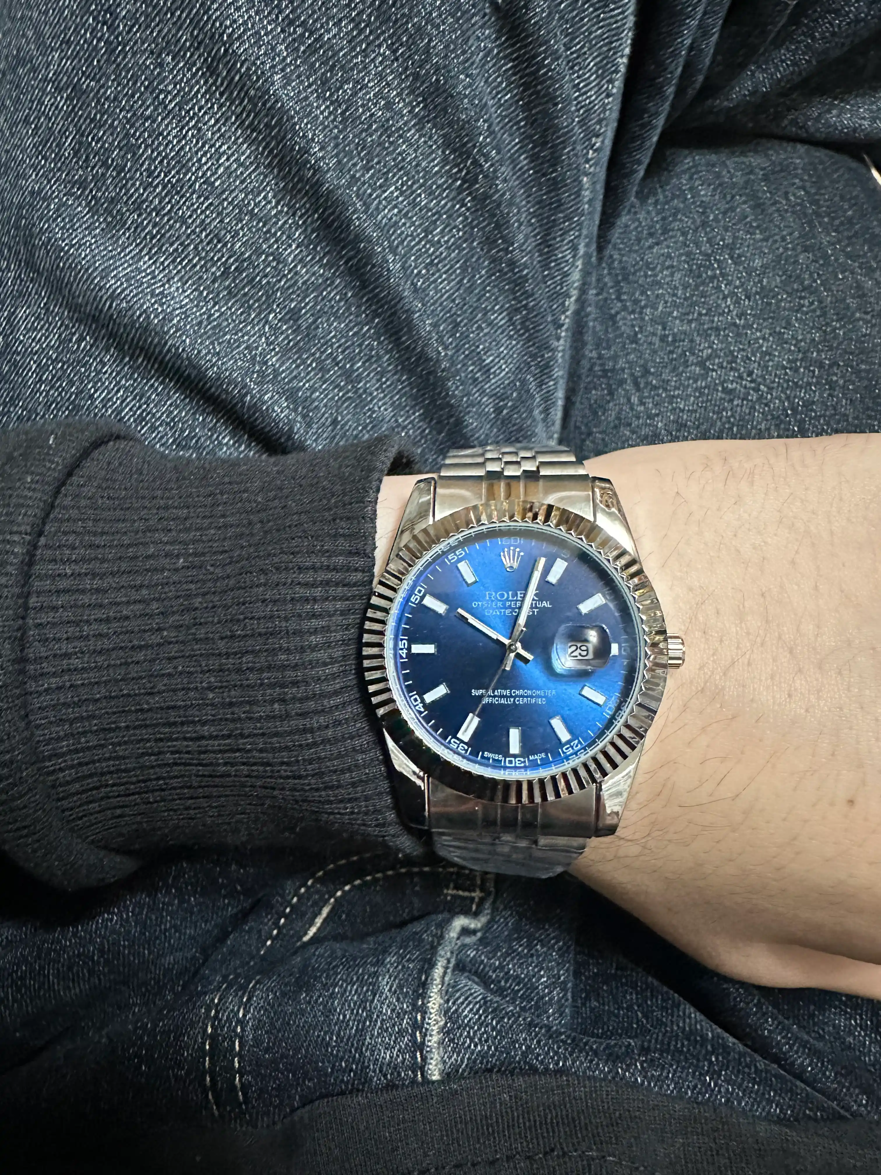 Erkaklar qo'l soati Datejust, kvarts mexanizmli, sovg'a qutisida