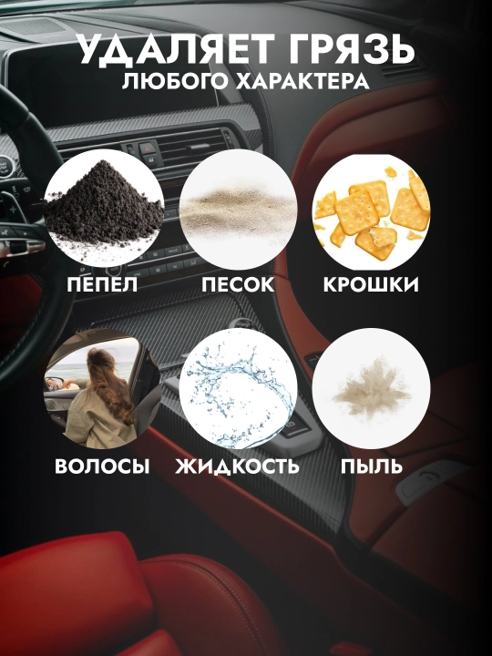 Пылесос для машины автомобильный, беспроводной, портативный мини пылесос для авто и дома