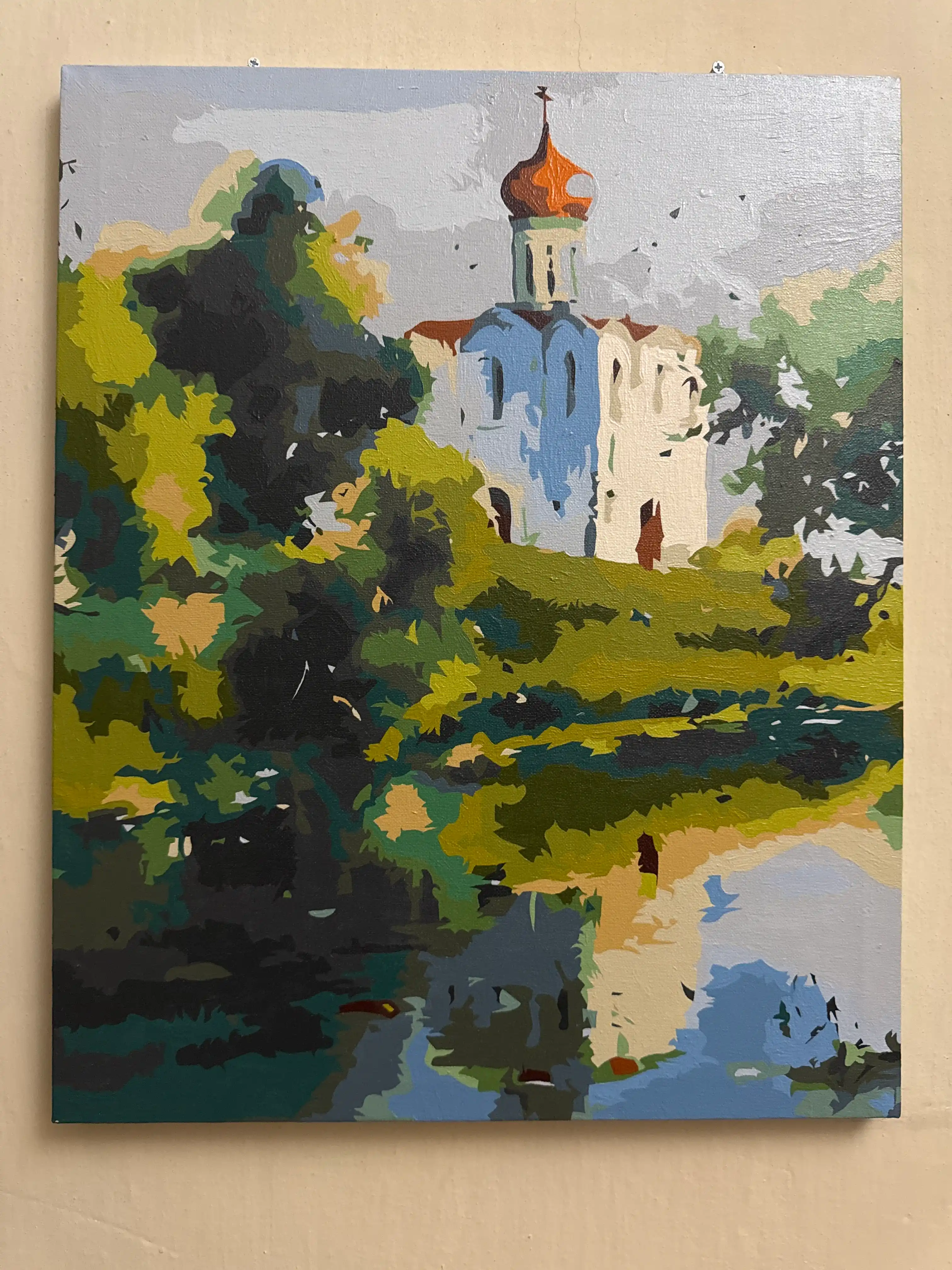 Raqamlar bo'yicha rasm chizish ARTERY "Shaharlar" holstda chizmachilik, 40 * 50 sm