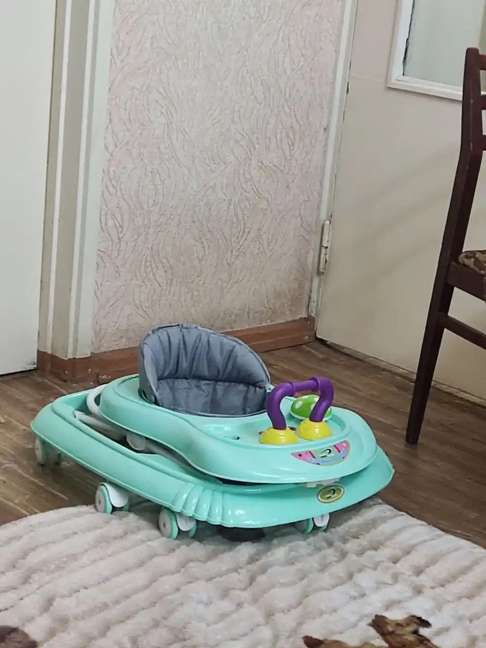 Ходунки для малышей, на колесиках, с регулируемой высотой