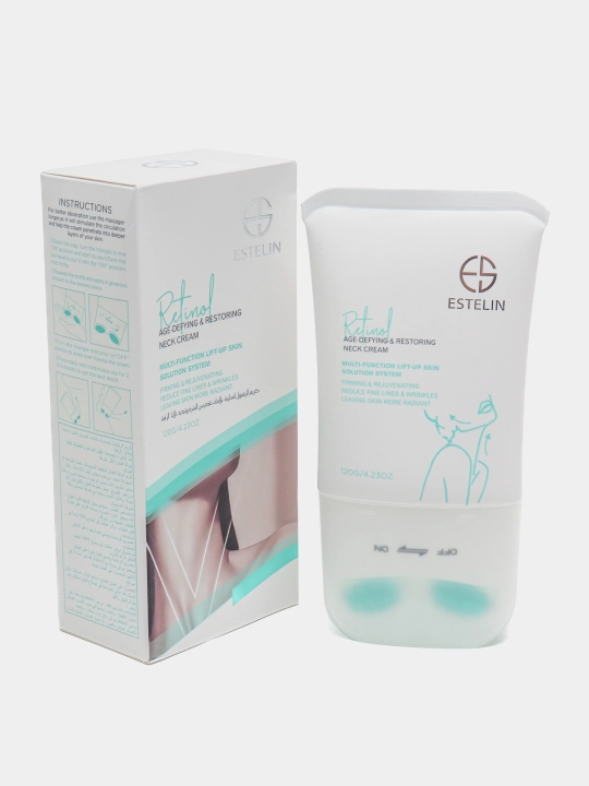 Estelin bo‘yin qarishga qarshi va tiklovchi krem, retinol va peptid bilan, yoshartiradi
