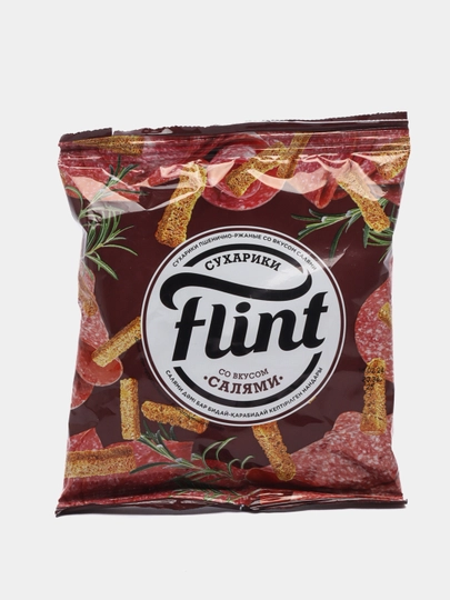 Сухарики Flint со вкусом салями, 60 г — SNACKS1-QWERTYU