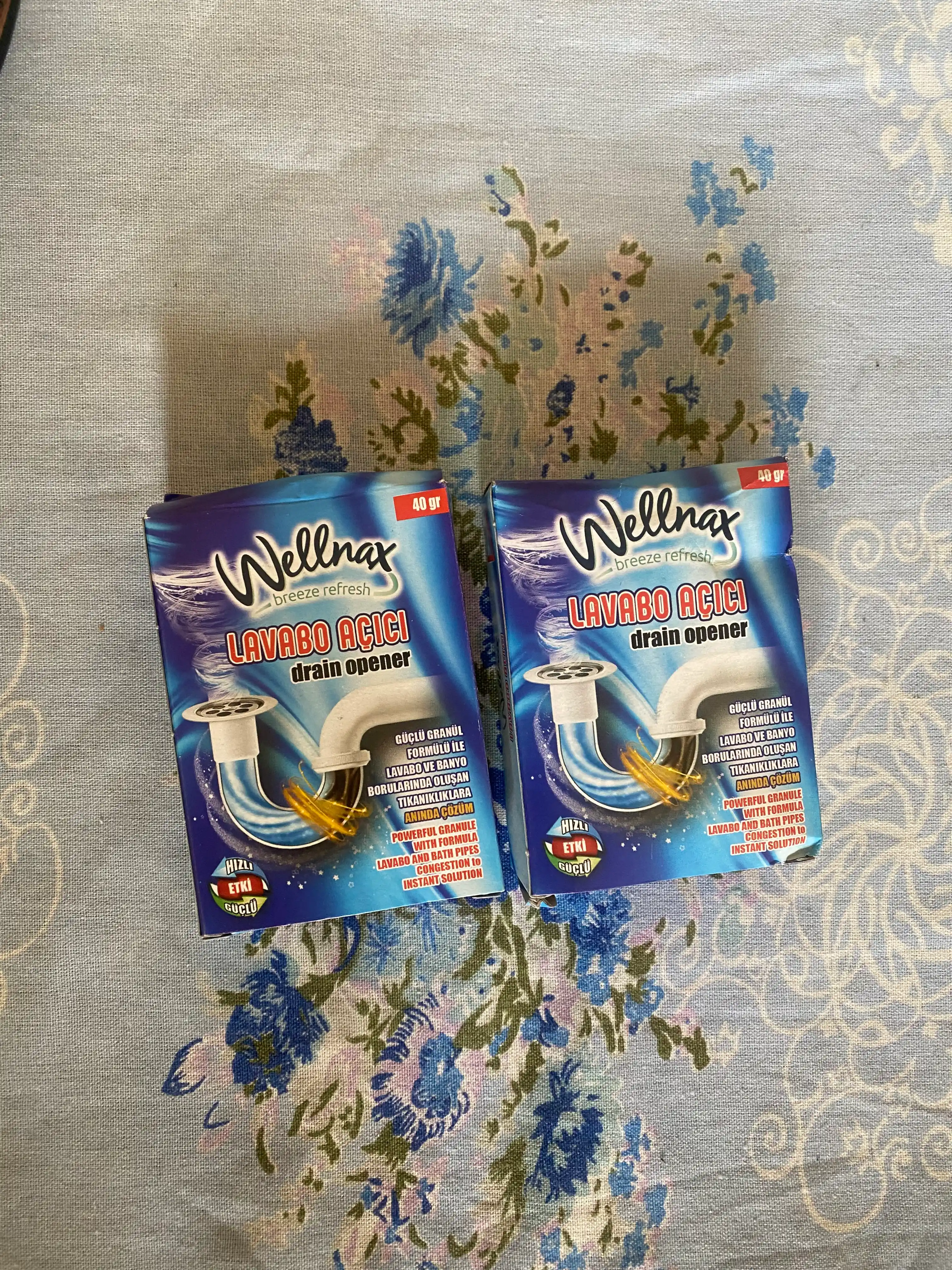 Granulalardagi tiqinlarni tozalash vositasi Wellnax, 40 g