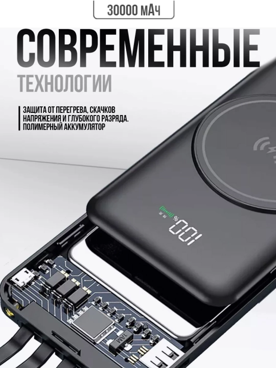 Повербанк iPhone, Android, power bank внешний аккумулятор, 20000, 30000, 50000, 100000