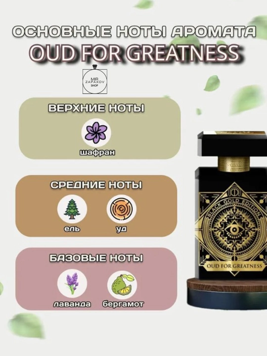 Erkaklar va ayollar uchun parfyumlangan suv Initio Oud For Greatness, 90 ml