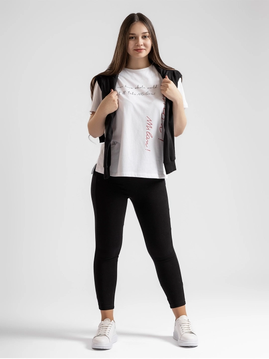 Ayollar uchun sport legginslari, baland bel bilan