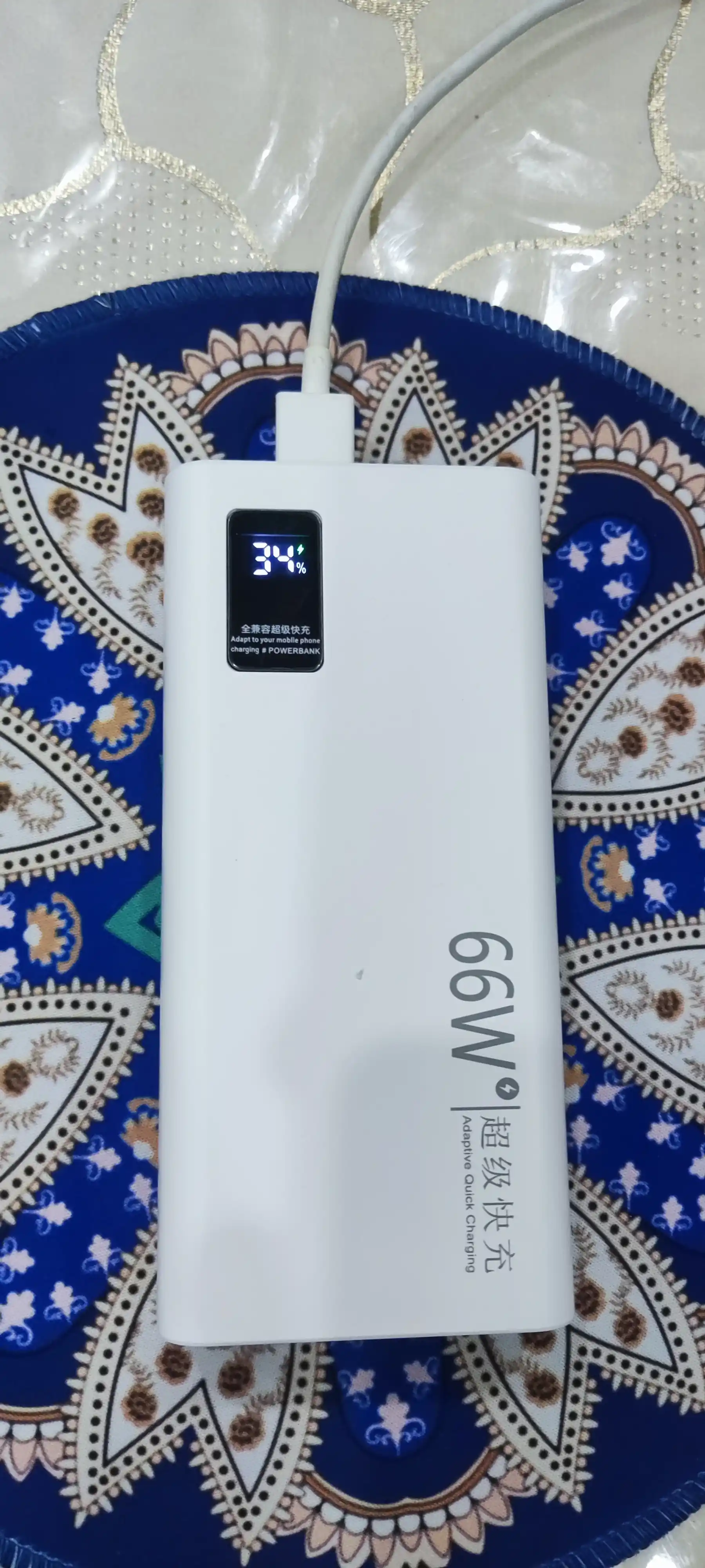 Tashqi akkumulyator Power Bank 66 W,tez zaryadlashni qo'llab-quvvatlaydigan, 20000 mA/soat