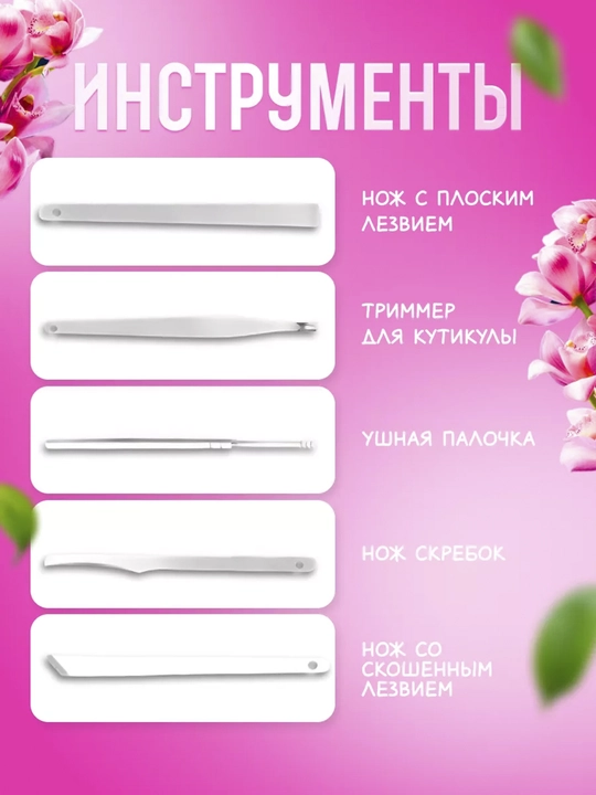Набор для маникюра и педикюра, профессиональный, 19 предметов