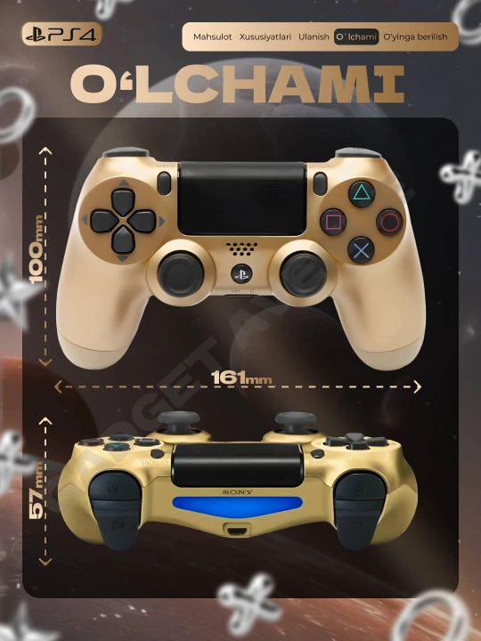 Simsiz geympad Dualshock 4, playstation 4 joystik, ps 4 joystik