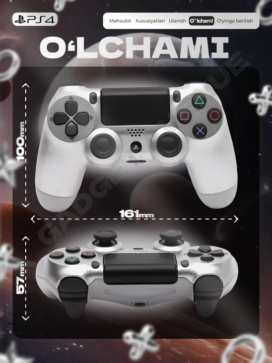 Simsiz geympad Dualshock 4, playstation 4 joystik, ps 4 joystik