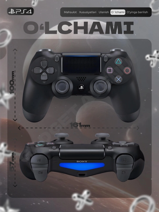 Simsiz geympad Dualshock 4, playstation 4 joystik, ps 4 joystik